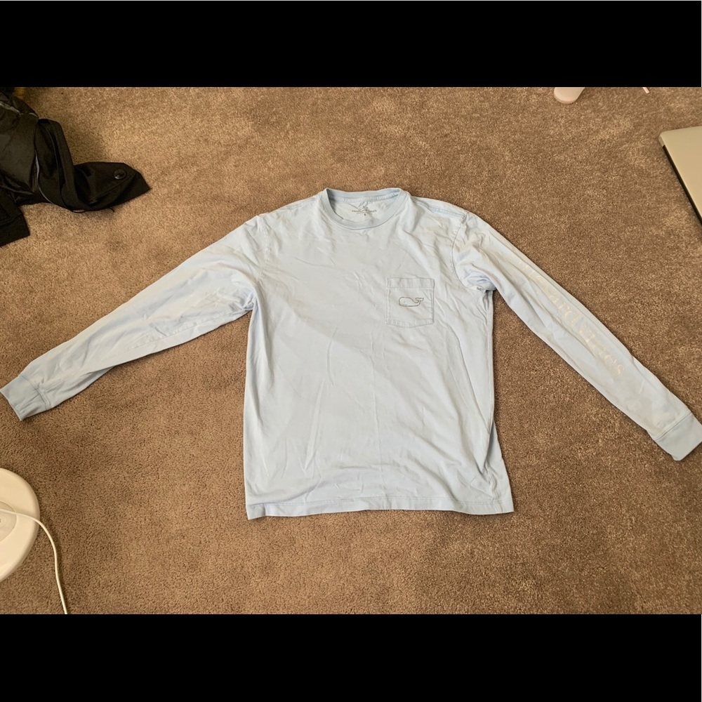 Light Blue Vinyard Vines Long Sleeve Shirt